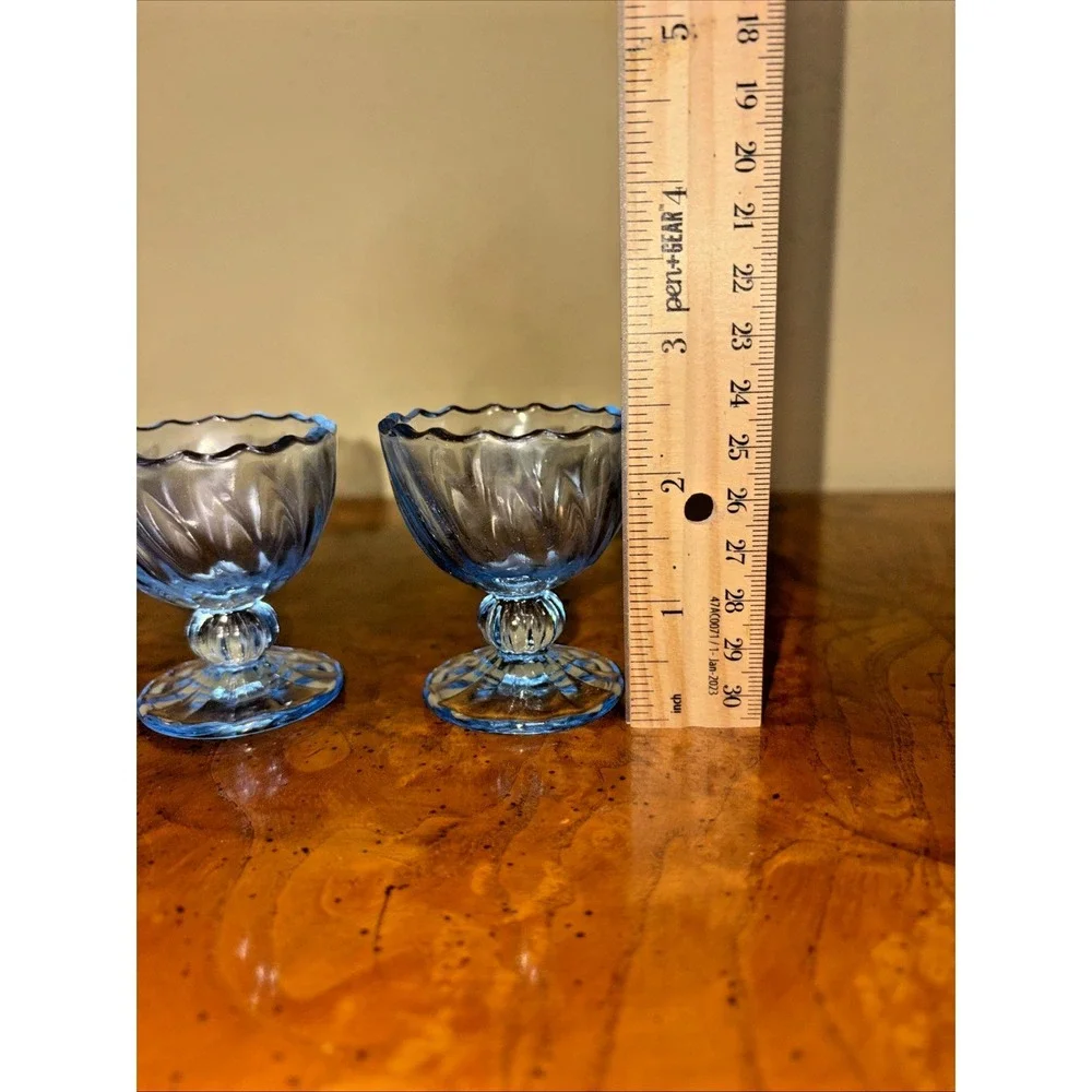 Blue Glass Egg Cup Target Bullseye Easter Spring Decor